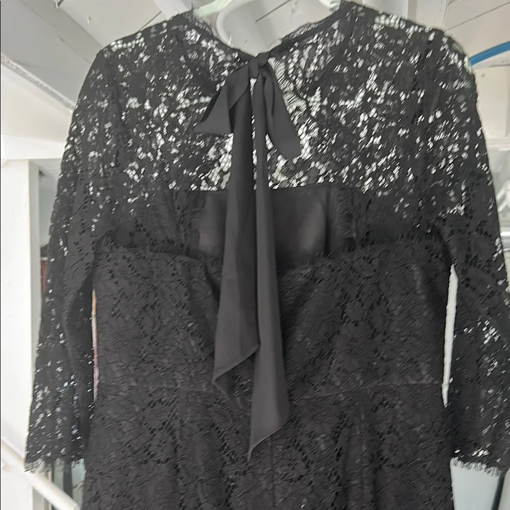 J. Crew Black Lace Long Sleeve Dress - Picture 3 of 7